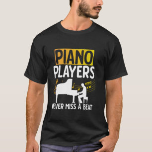Camiseta Professor de Piano Amantes da Música Pianistas Con