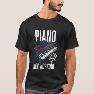 Camiseta Professor de Piano Amantes da Música Pianistas Con