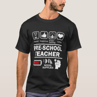 Camiseta Professor De Pré-Ensino Para Educadores De Ensino