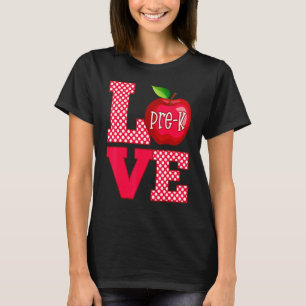 Camiseta Professor de pré-escola Adoro Pré-K