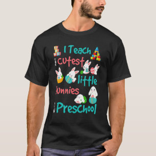 Camiseta Professor de pré-escola do coelhinho da Páscoa bon