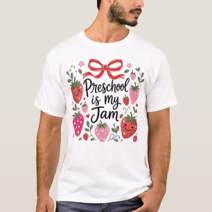Camiseta Professor de Pré-Escola é Minha Paixão Morango Pri