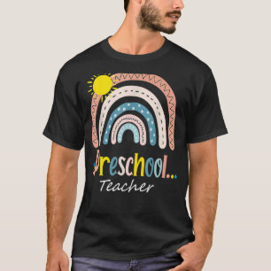 Camiseta Professor de pré-escola Leopard Rainbow 2022 Pre K