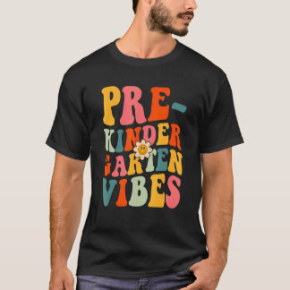 Camiseta Professor de Pré-escola Vibes Pré-k Mulheres Volta