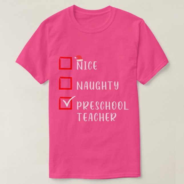Camiseta Professor de Pré-Escolas Nice (Frente do Design)