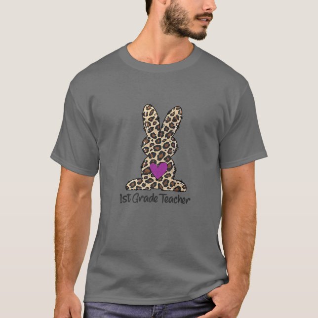 Camiseta Professor de primeira série do Leopard 1Rua Páscoa (Frente)