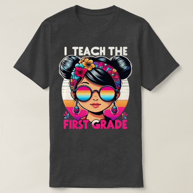 Camiseta Professor de primeiro ano Meninas Toddlers Criança (Frente do Design)