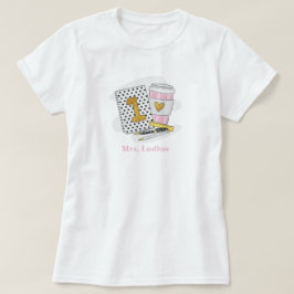 Camiseta Professor de Primeiro Grau Branco Personalizado