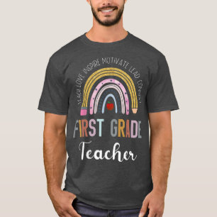 Camiseta Professor de primeiro grau Ensino Amor Inspira Boh