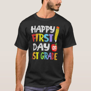 Camiseta Professor De Primeiro Grau Feliz Primeiro Dia De 1