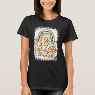 Camiseta Professor de primeiro grau Grau Retro Groovy Leopa