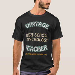Camiseta Professor de Psicologia do Ensino Médio Retro Orgu