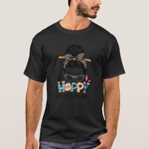 Camiseta Professor de Química de Hoppy Messy Bun Teacher Ea