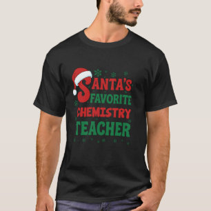 Camiseta Professor de Química Favorito do Papai Noel Natal