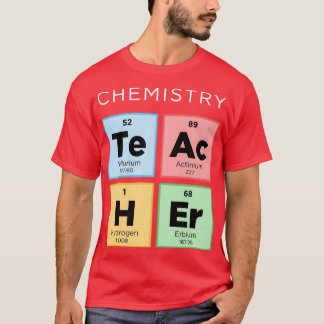 Camiseta Professor de Química Mesa Periódica de Elementos C