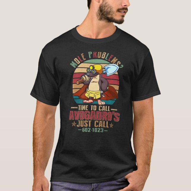 Camiseta Professor de Química Mole Problem Química Avogadro (Frente)