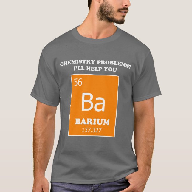 Camiseta Professor de Química Piada do Bário (Frente)
