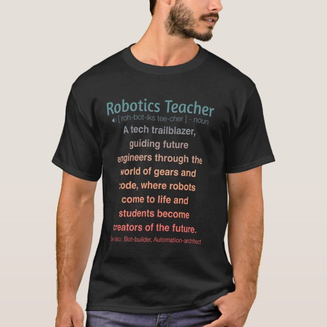 Camiseta Professor de Robótica Engraçado (Frente)