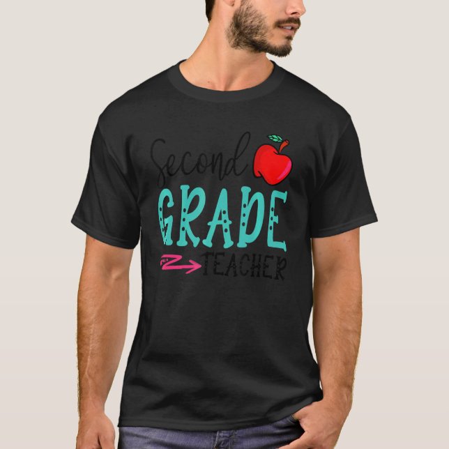 Camiseta Professor De Segundo Ano Divertido De Volta À Esco (Frente)