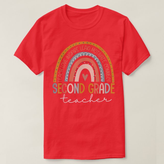 Camiseta Professor de segundo grau Ensino Amor Inspira Boho (Frente do Design)