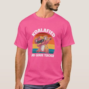 Camiseta Professor de segundo grau sofisticado Funny Koala