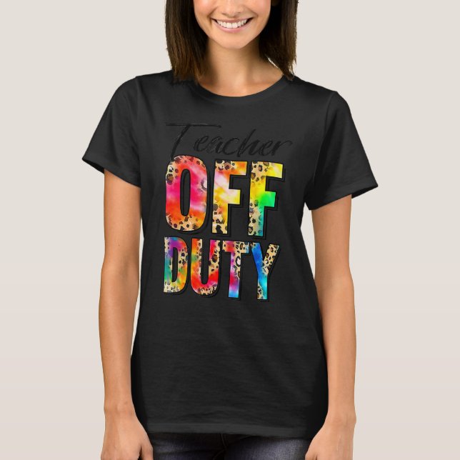 Camiseta Professor de serviço feliz no último dia do colar  (Frente)