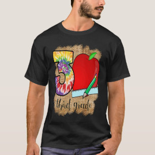 Camiseta Professor de terceiro grau Apple Heart Tie Dye