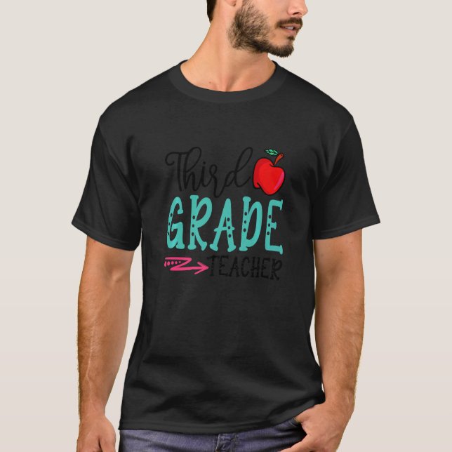 Camiseta Professor De Terceiro Grau Divertido De Volta À Es (Frente)