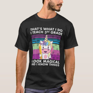 Camiseta Professor de Terceiro Grau Mágico do Unicórnio Cut