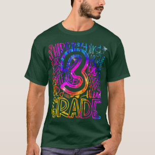 Camiseta Professor de Tipografia de 3º grau Tie Dye de volt