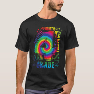 Camiseta Professor de Tipografia do 4º ano Tie Dye Primeiro