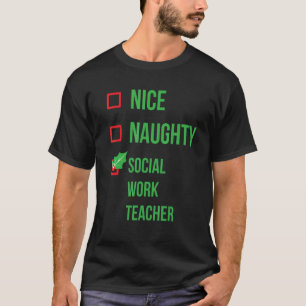 Camiseta Professor de Trabalho Social Engraçado Pajama Nata