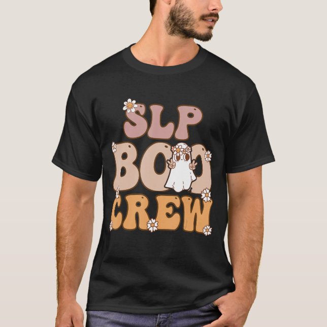 Camiseta Professor de Tripulação SLP Boo Fantasma Retro Gro (Frente)
