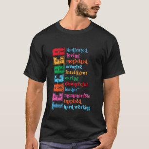 Camiseta Professor Dedicado Amoroso Motivado Criativo