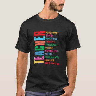 Camiseta Professor Dedicado Amoroso Motivado Criativo Intel