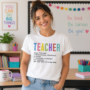 Camiseta Professor Definição Divertido Multitarefa Rockstar
