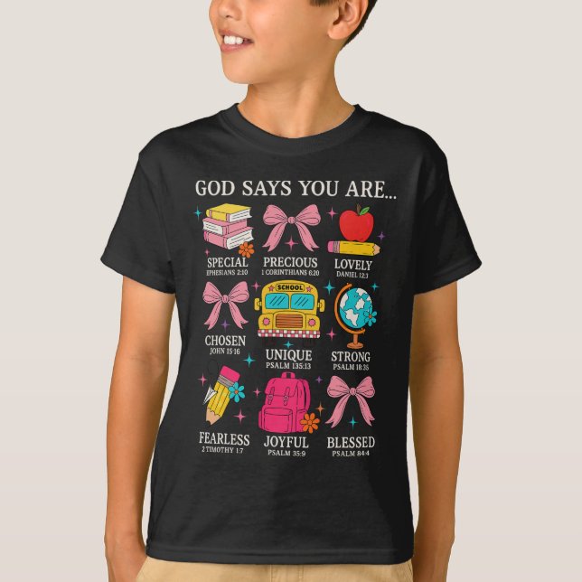 Camiseta Professor Deus Cristão Diz Eu Sou Fé Religiosa Bíb (Frente)