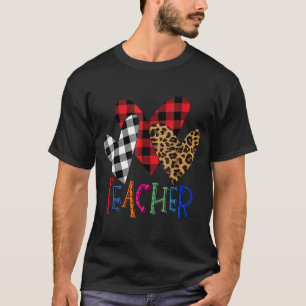 Camiseta Professor dia de os namorados Leopard, Xadrez Buff