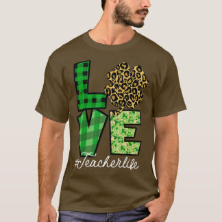 Camiseta Professor Dia de São Patrício Adora Sorte de Leopa