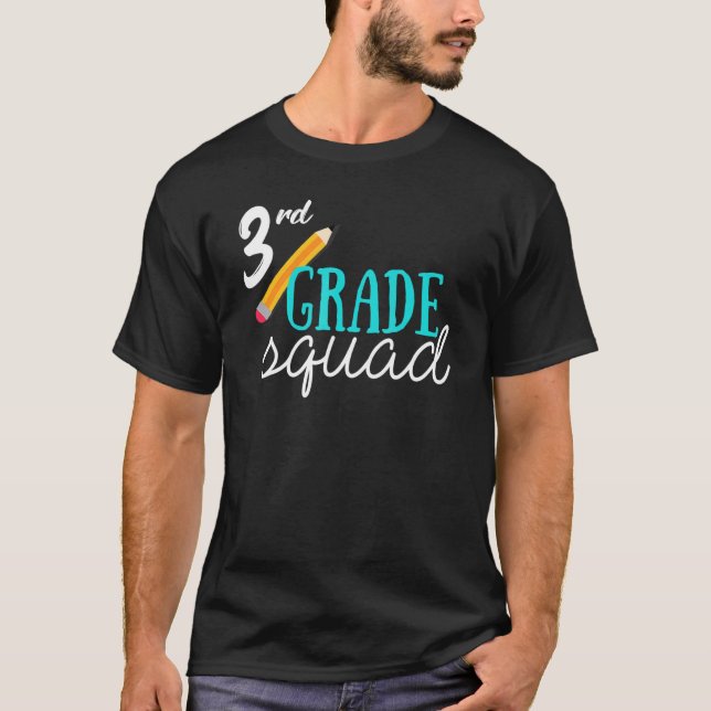 Camiseta Professor do 3º ano da equipe de volta à escola (Frente)