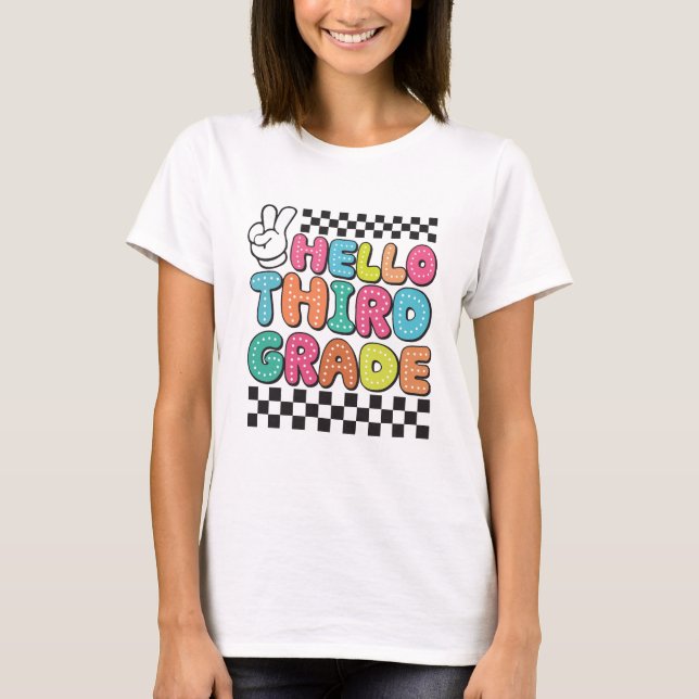 Camiseta Professor do 3º ano da Retro Hello (Frente)