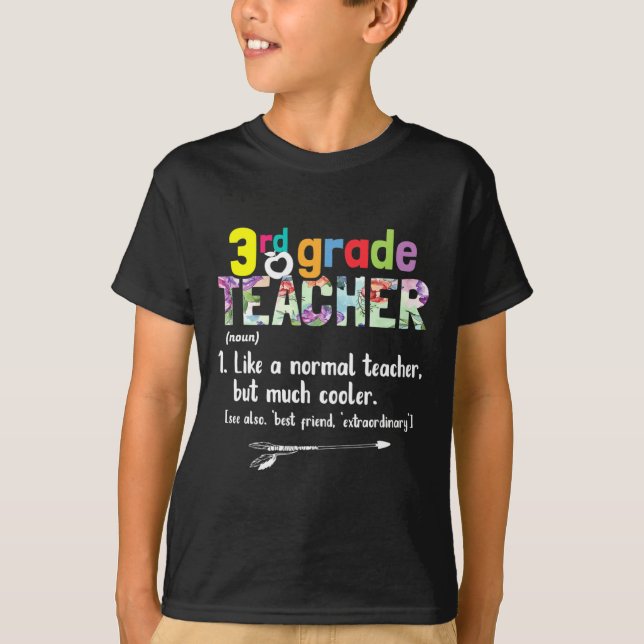 Camiseta Professor do 3º ano de volta à escola, presente no (Frente)