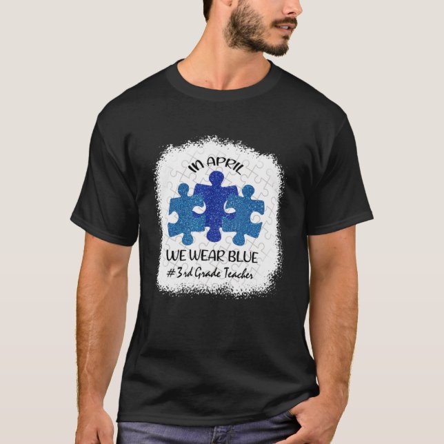 Camiseta Professor do 3º ano Sensibilização para o Autismo  (Frente)