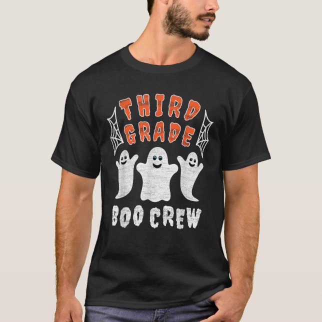 Camiseta Professor do 3º grau Estudante Presente no Hallowe (Frente)