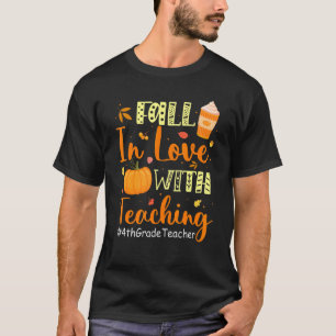 Camiseta Professor do 4º ano apaixonado por ensinar outono