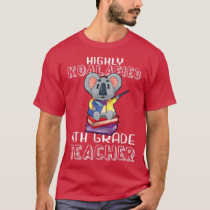 Camiseta Professor do 4º ano Koalafied de volta à Escola Ko