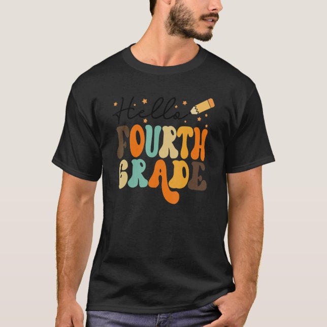 Camiseta Professor do 4º ano na equipe escolar (Frente)