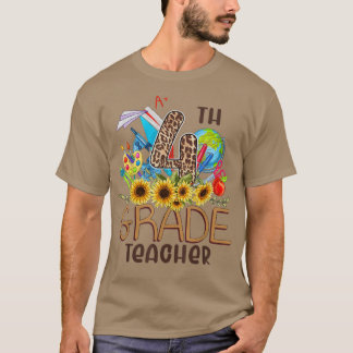 Camiseta Professor do 4º grau Girassol do 4º ano