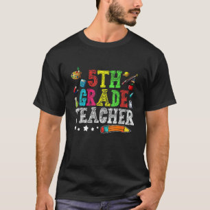 Camiseta Professor do 5º ano fofo de volta às aulas primeir