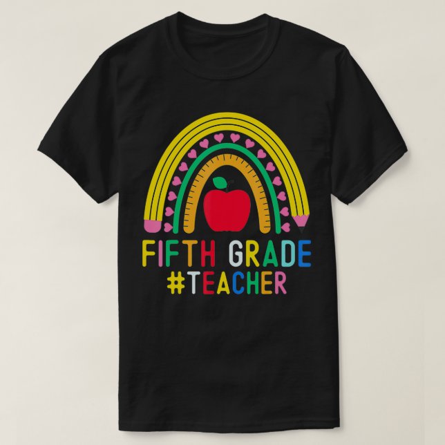 Camiseta Professor do 5 de Grau Arco-Íris Quinto Grau Quadr (Frente do Design)